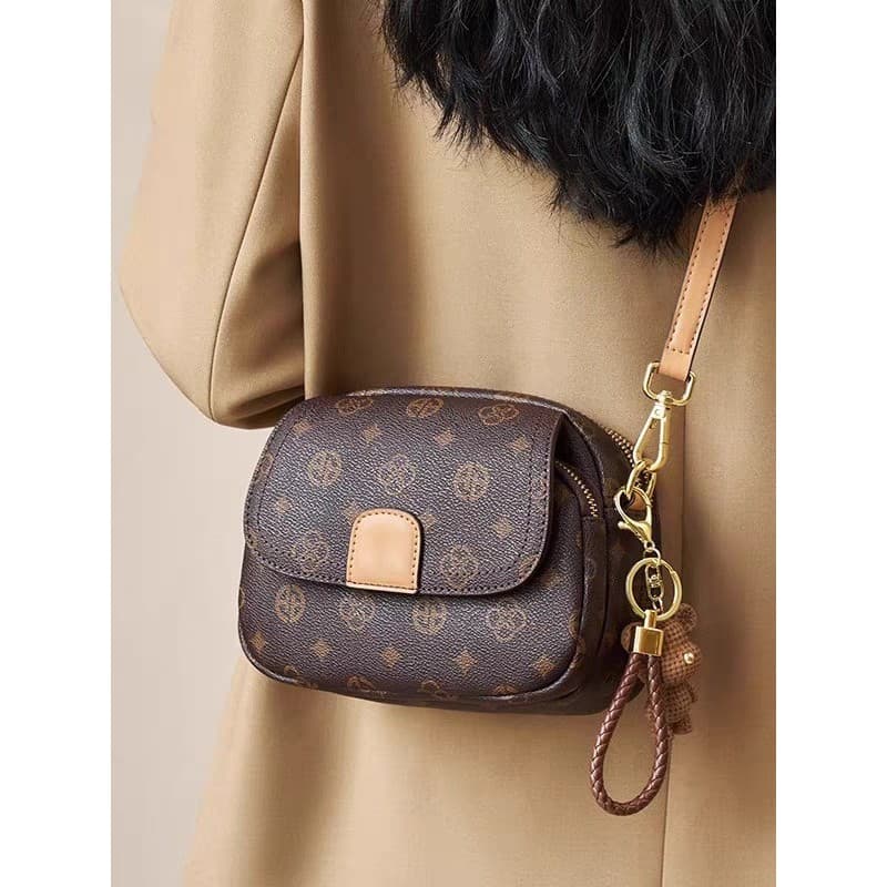 Bolsa 2026 novo estilo verão europeu americano moda impressa pequena bolsa quadrada feminina All-Match bolsa mensageiro