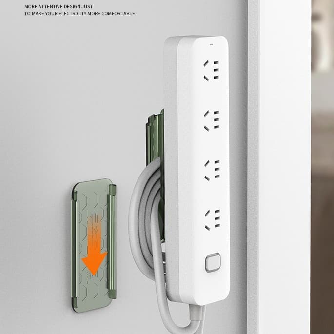 Tomada de tomada titular parede perfuração-livre tira de energia adesivo de parede placa de arrasto tira de energia arma