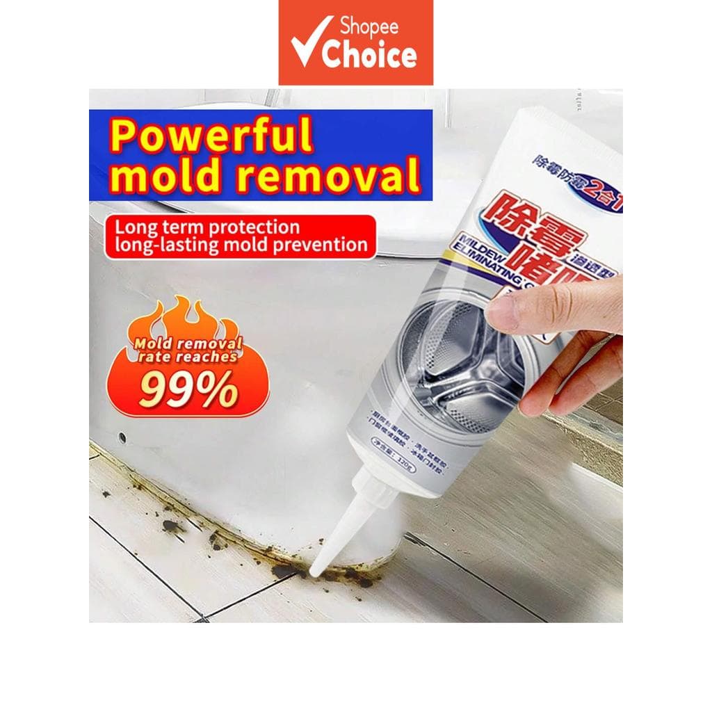 Gel removedor de mofo doméstico, limpador de mofo para cozinha, banheiro, vaso sanitário, pia e limpeza de manchas