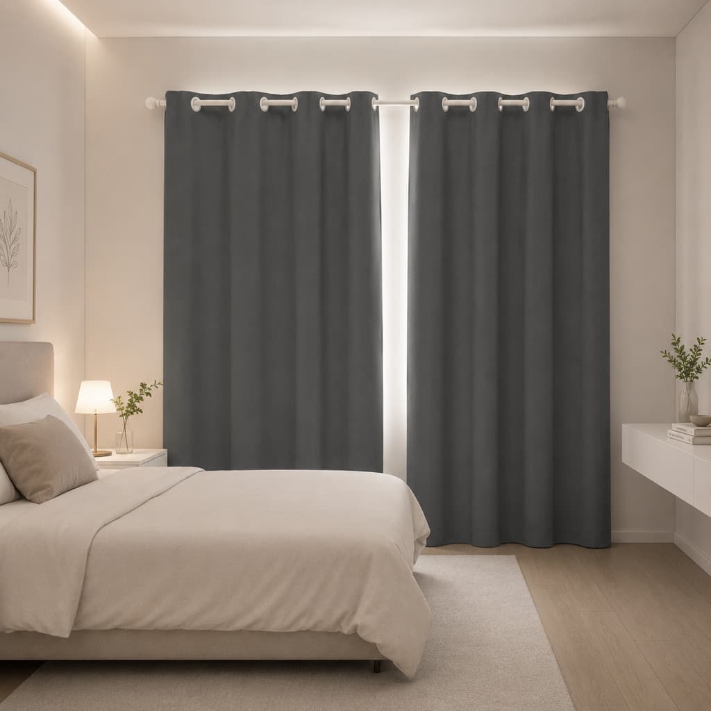 Cortina Blackout PVC Corta 100% a Luz 2,80 m x 2,30 m para Sala, Escritorio, Quarto