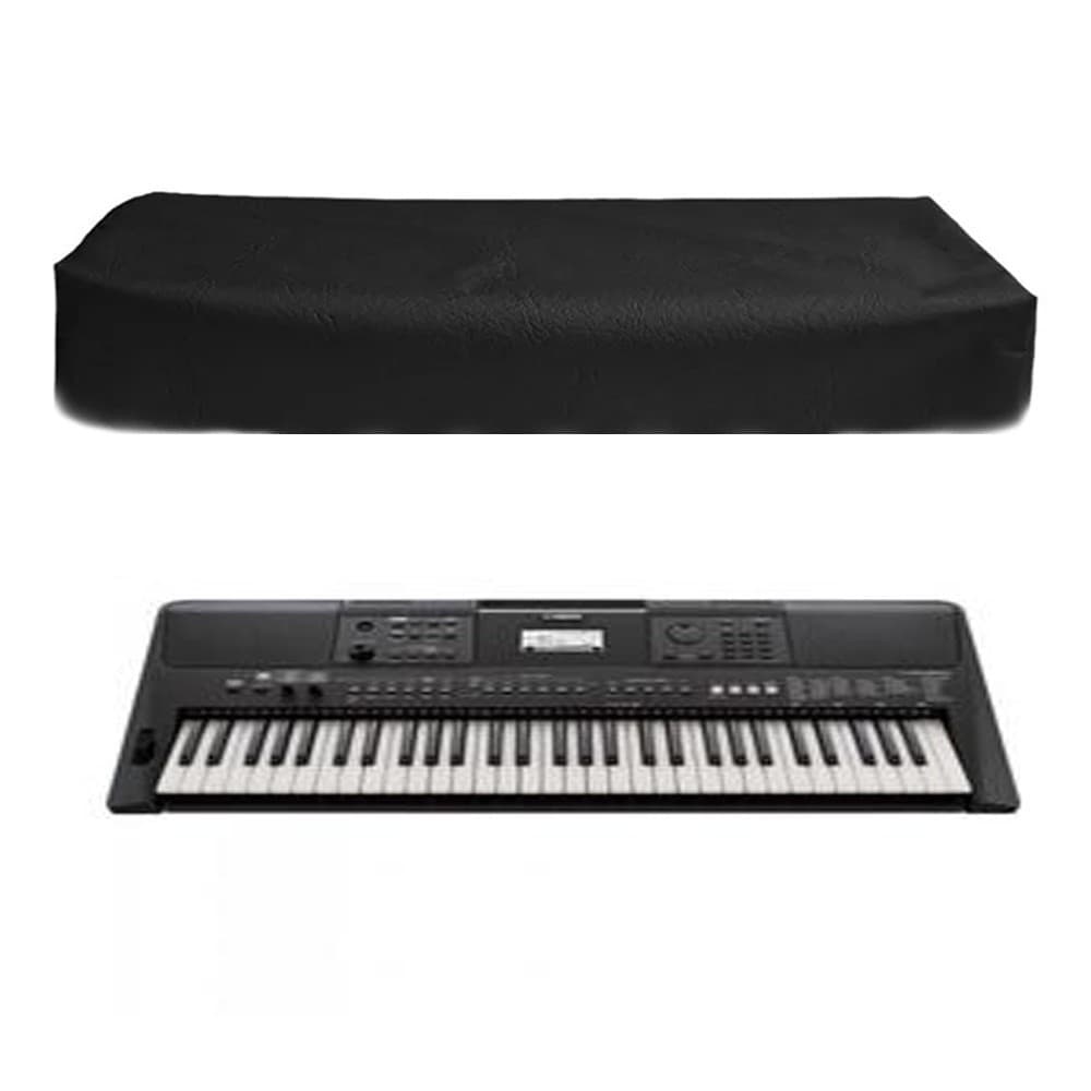 Capa Para Teclado Musical PSR Preta Impermeável Flanelado Uv