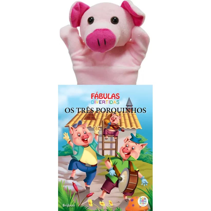 Fábulas Divertidas: Os Três Porquinhos livro fantoche