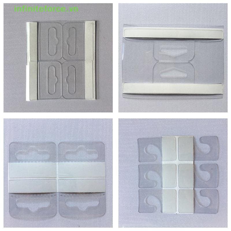INVN 100pcs PVC Slot Hole Adesivo Pendurar Tags Gancho Caixa De Mercadoria Bolsa Cabides Display [VN]