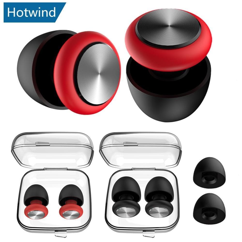 HW Portátil Silicone Macio Anti-Ruído Tampões De Ouvido À Prova De Som Redução De Lavável Reutilizável Dormir O4W2