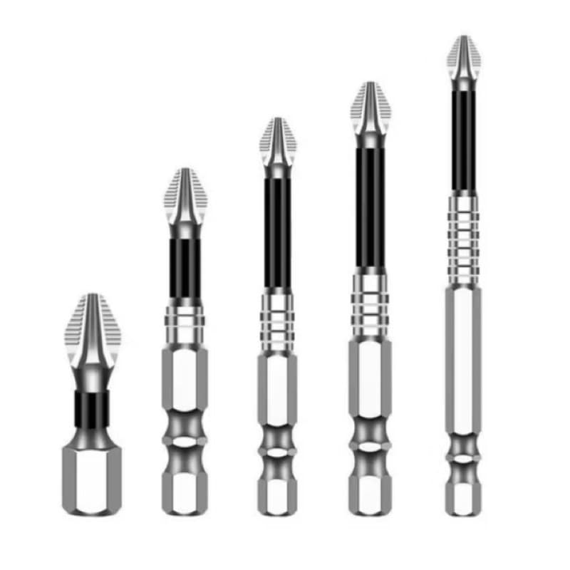 kit 5 Bits Phillips Magnéticos Alta Resistência Para Parafusadeira