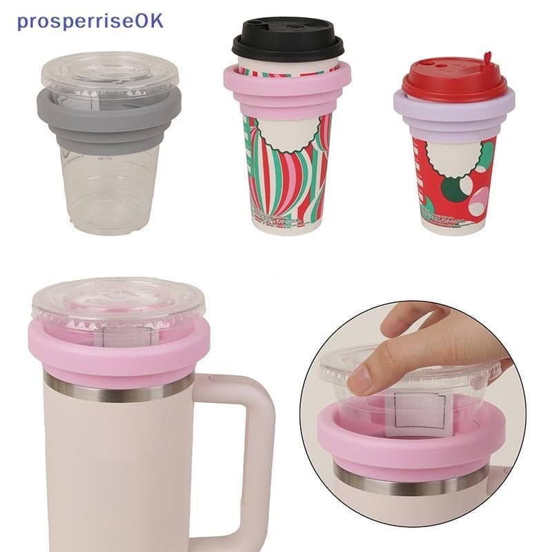 [newpros] Anel De Silicone Para Café Gelado Bebidas Frias , Borracha Copo De Água Vedação 30/40 Onças [pubr]