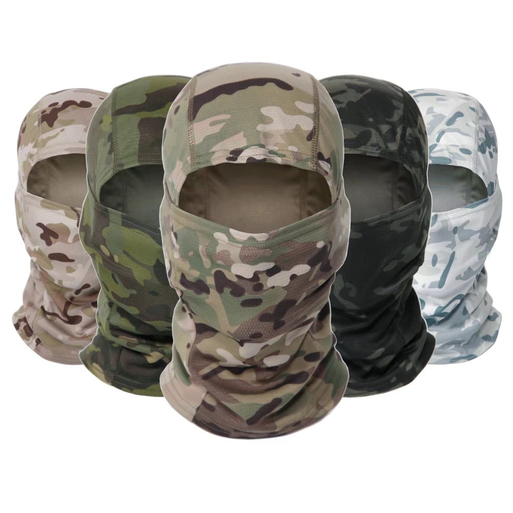Balaclava Facial Completa Máscara De Rosto Protecção Solar Camuflagem Ciclismo Pesca Caminhada