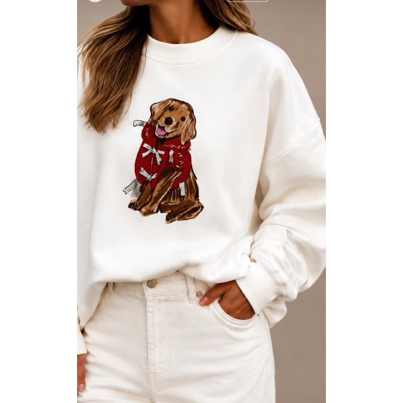 Moletom Careca Feminino Cachorro Caramelo Fofo Estiloso