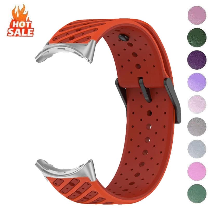 Pulseira Esportiva De Silicone Para Google Pixel Watch 4 3 2 1 45mm 41mm Respirável Masculina Acessórios