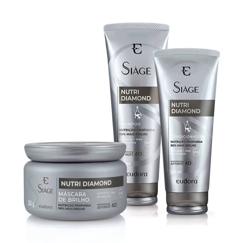 Kit Siàge Nutri Diamond (Shampoo + Condicionador + Máscara Capilar) (Nova Versão)