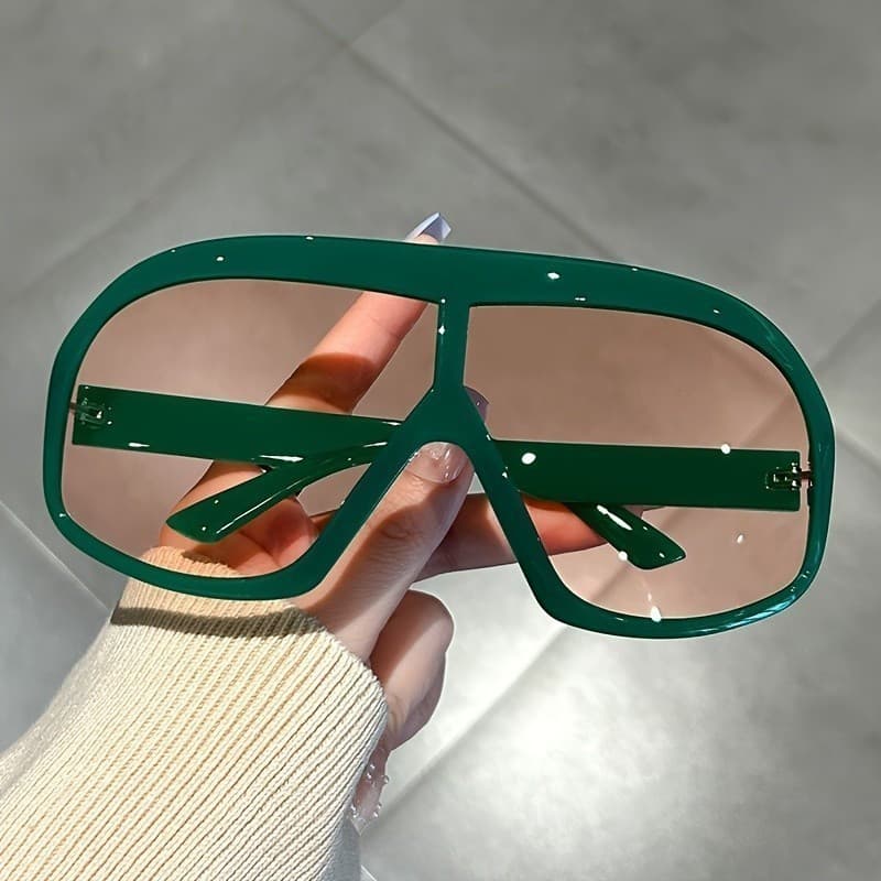 Oversized One-piece Fashion Sunglasses for Women Men Wrap Around Shield Sunshade for Driving Beach Parties--*&--&&-*&&&&