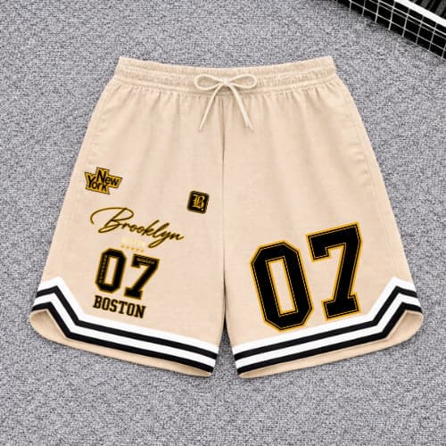 Bermuda Short Basquete Masculino Brooklyn 07 Dry Fit Streetwear New York Academia Fitness Treino Corrida Casual