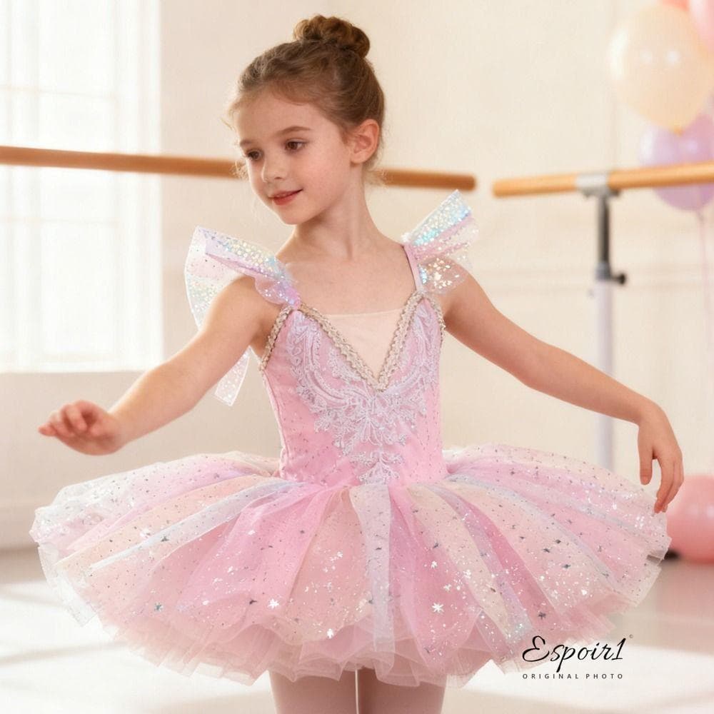ESPOIR Ballet Tutu , Vestido De Festa De Lantejoulas Balé Infantil , Moda Moderna Princesa Inchado Dança