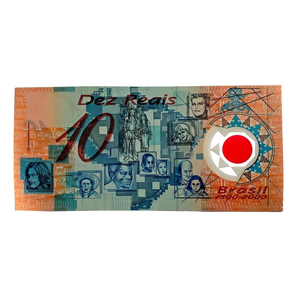 Folder Oficial + (Cédula 10 Reais Polimero) - Flor de Estampa