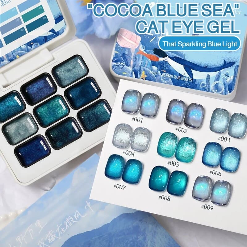 【Design Moderno】เจลแต่งตาแบบ 9 ช่อง/Gel UV/Unhas/Unhas Decoradas/Gel Olho de Gato