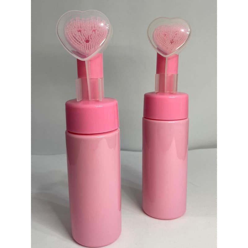 Frasco Pump Coração Espumador Com Escova De Silicone