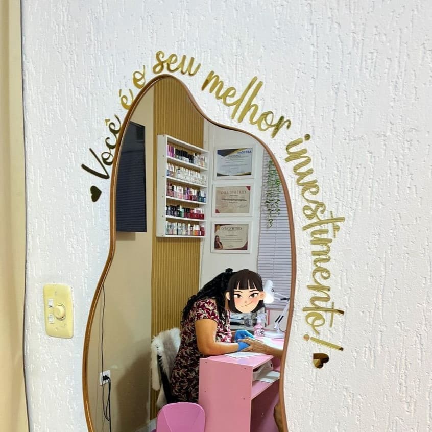 frases decorativas espelho acrílico espelhado parede frases motivacionais
