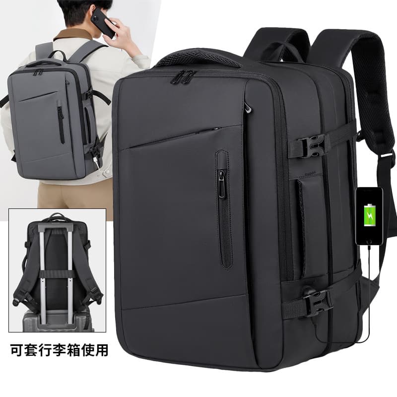 Mochila masculina 16-Polegada saco de computador expansível grande capacidade mochila de negócios viagem de negócios sac