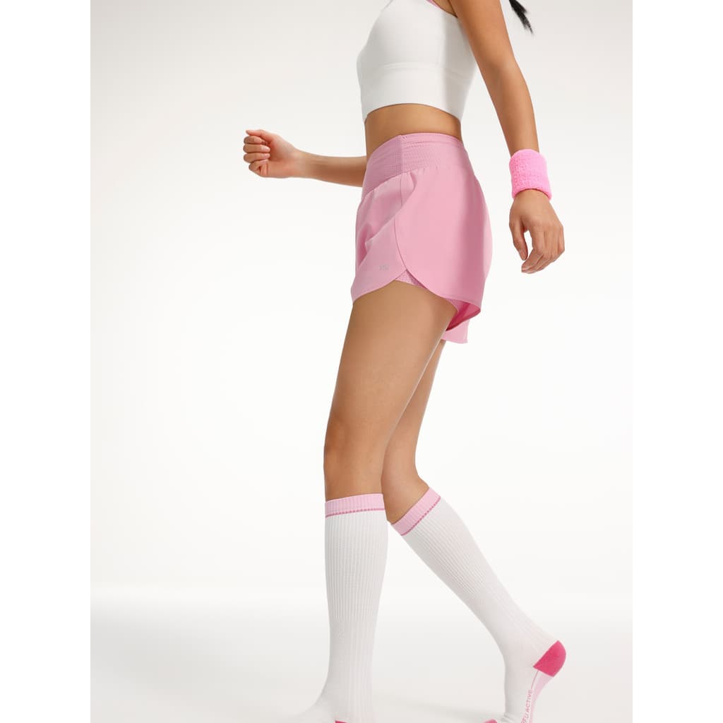VfU meias de compressão para panturrilha, tubo médio simples, diário, feminino, respirável, confortável, treinamento Fit
