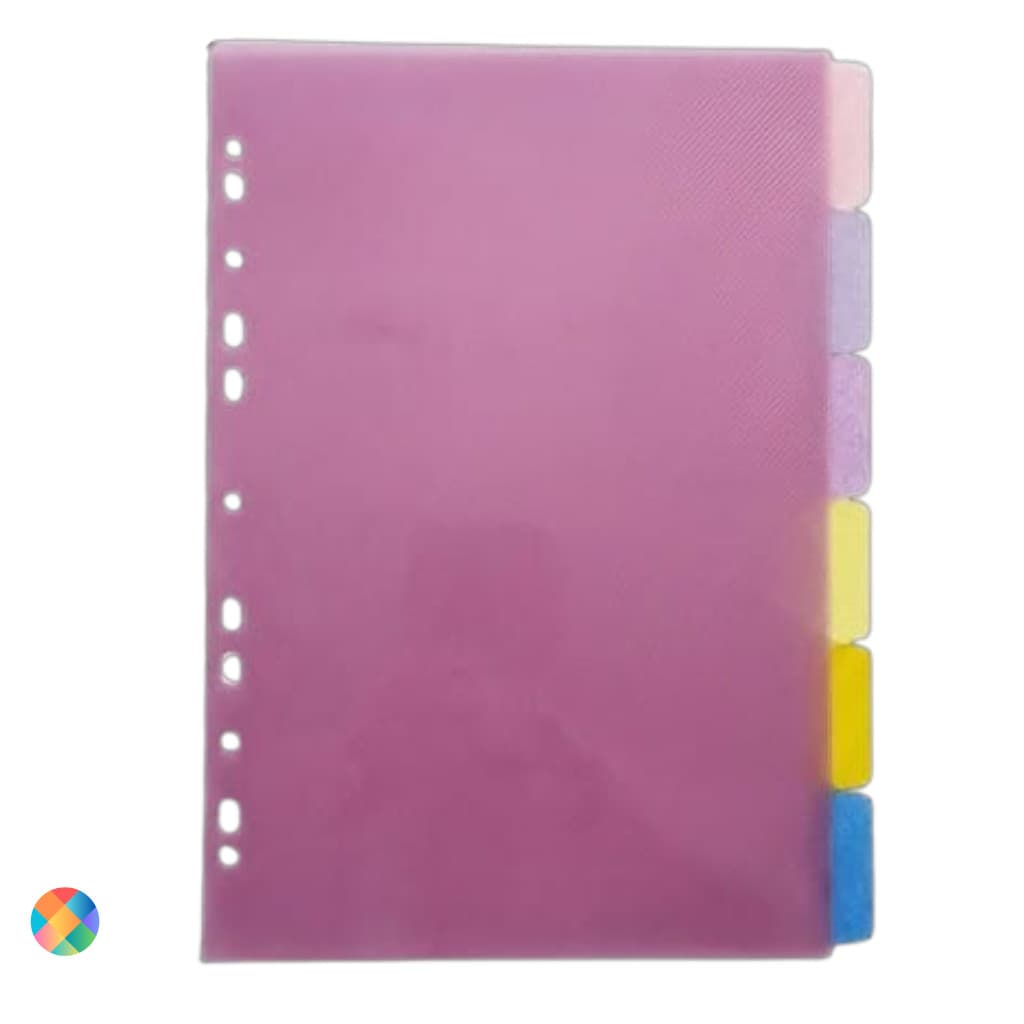 DIVISÓRIA PARA FICHÁRIO A4/OF, 6 PROJEÇÕES COLORIDAS, 1 PCTE, COMBAHAMAS