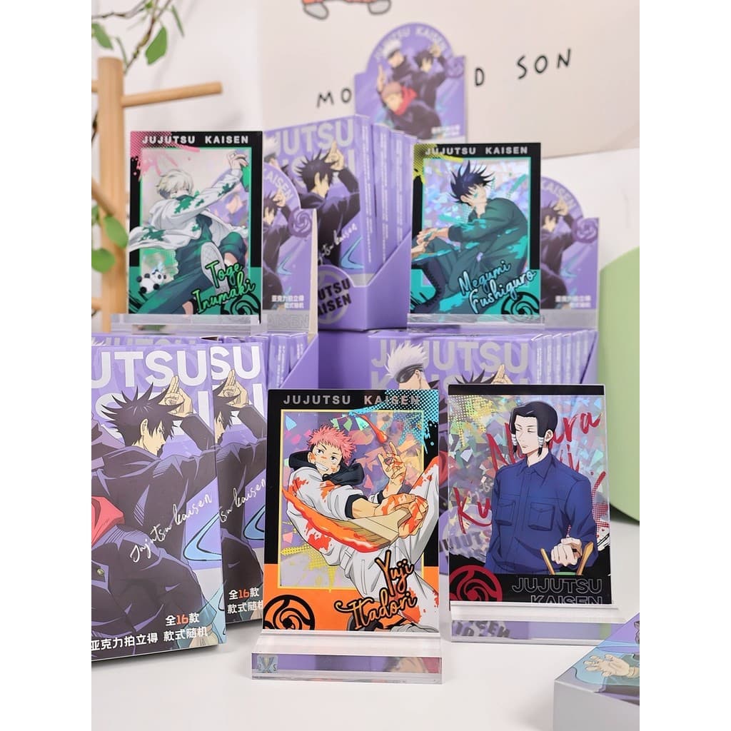 Feitiço de volta à batalha acrílico Polaroid mistério caixa autorização genuína cartão do vale nacional Anime mercadoria