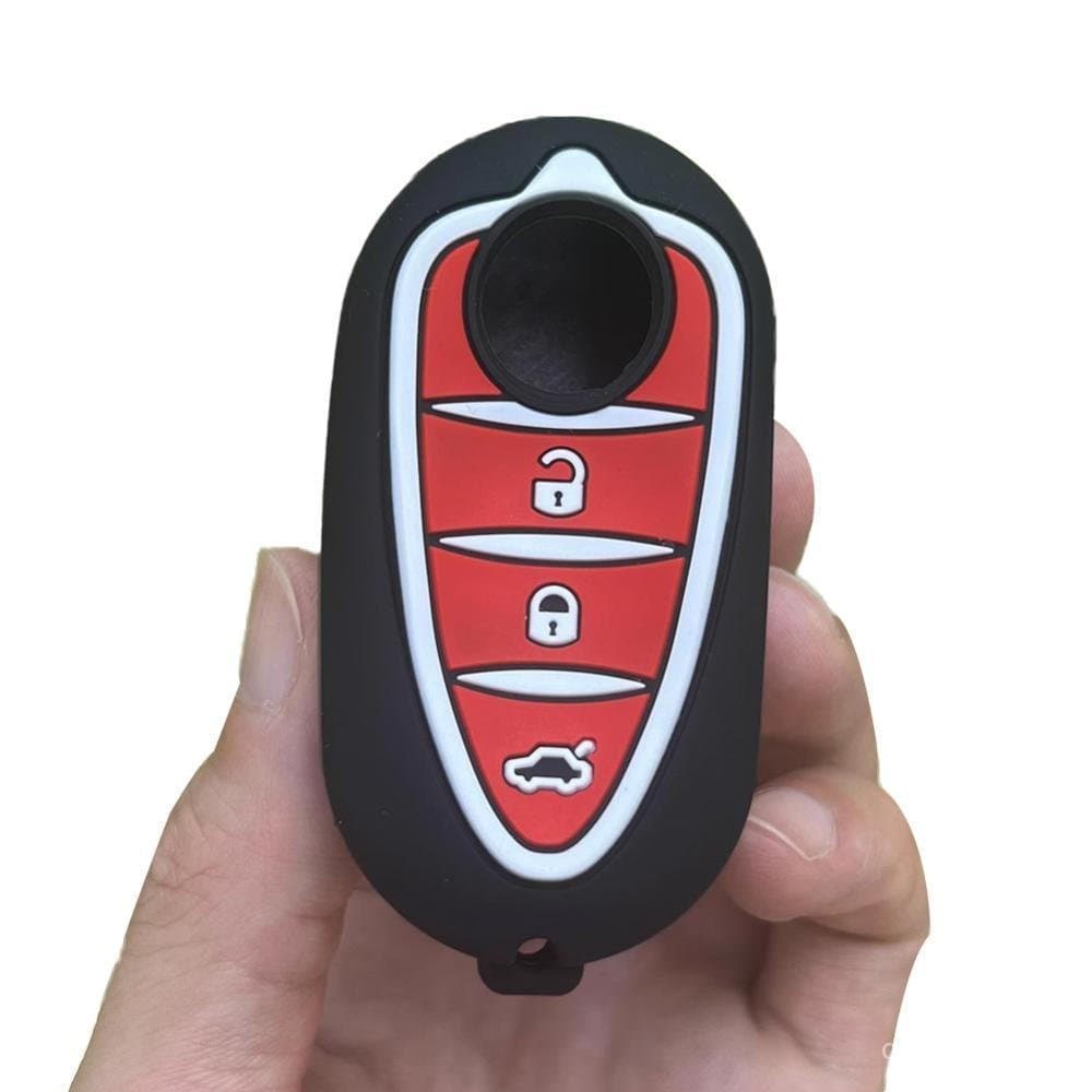 TKEY Capa De Silicone Para Chave De Controle Remoto De Carro , Alfa Romeo Giulietta Júnior 4C Mito 159 GTO GTA Acessório