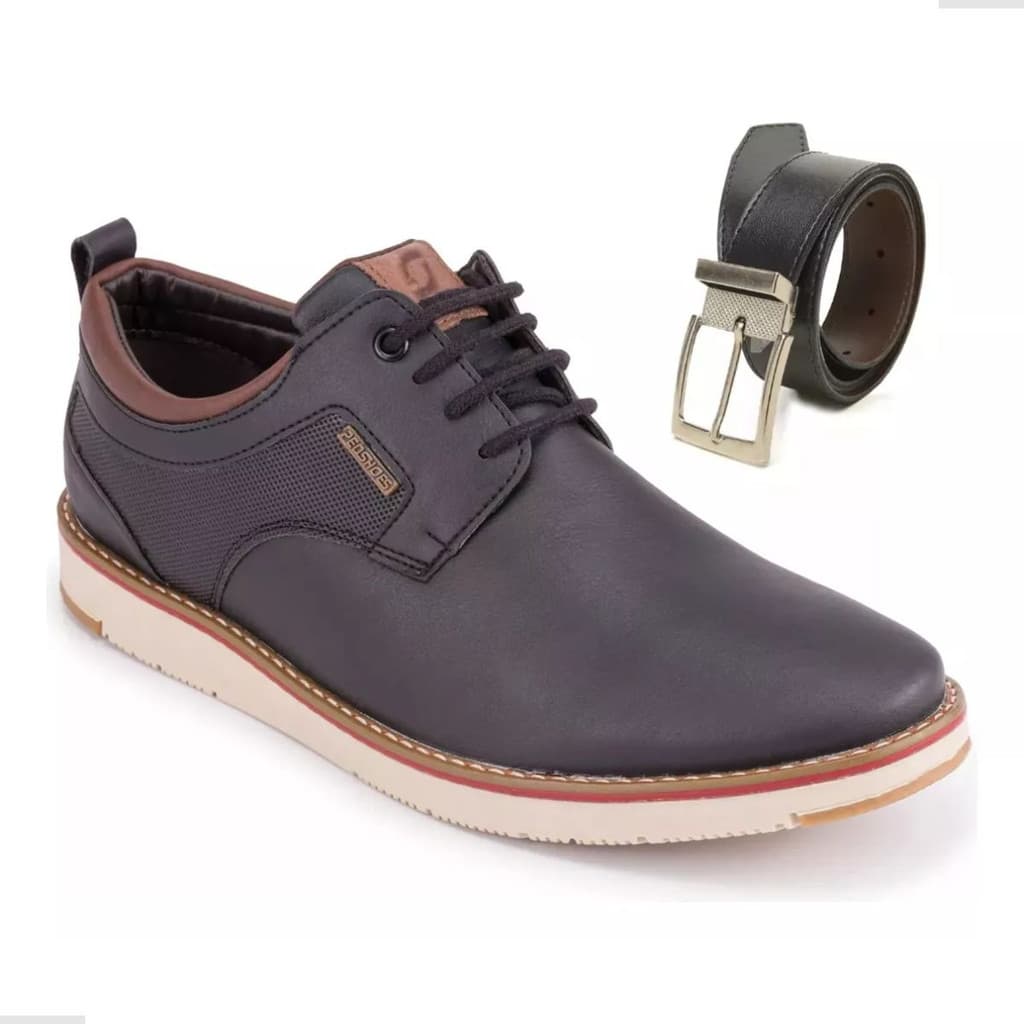 Kit Sapato Masculino Social Estilo Sapatenis E Cinto Formal