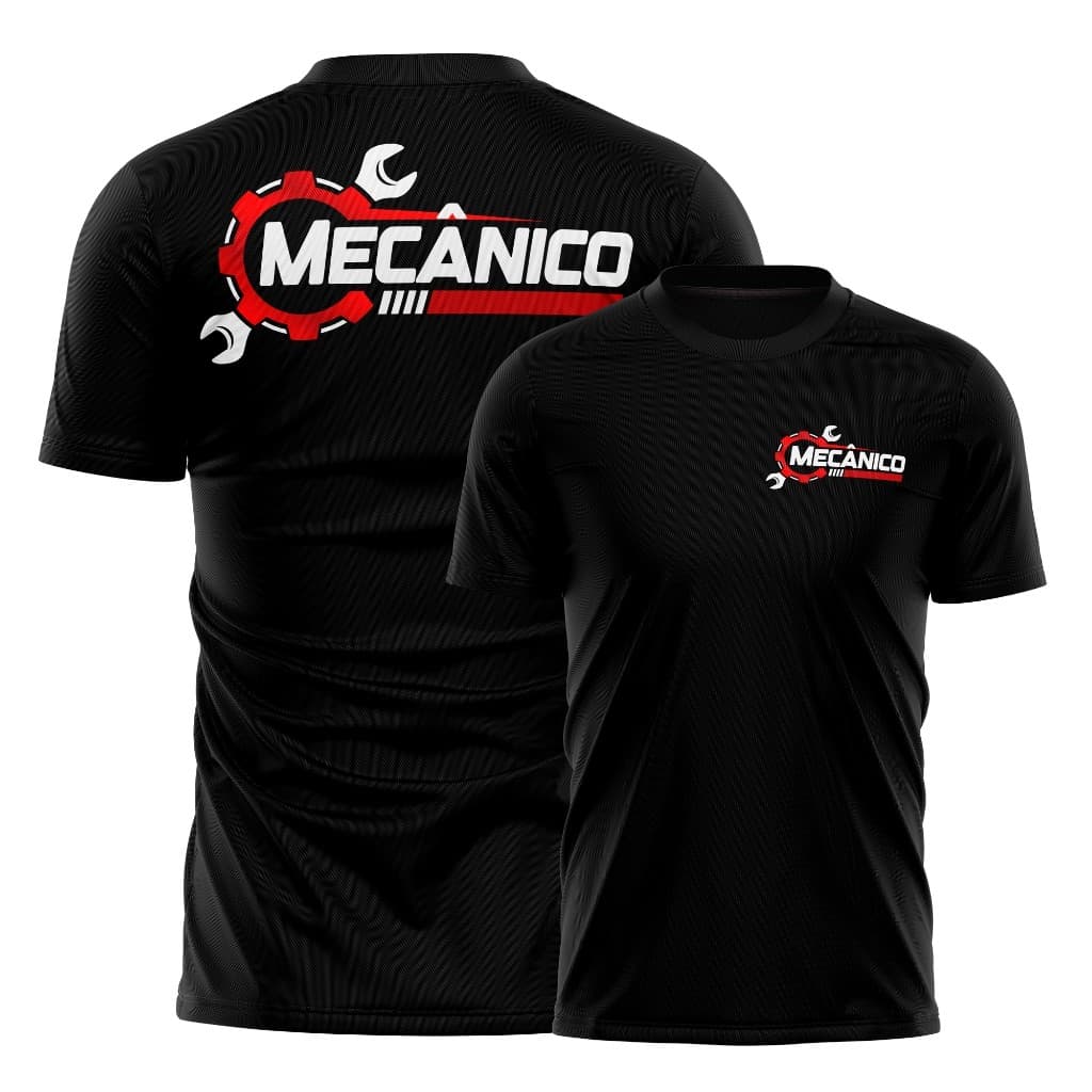 Camiseta Mecânico Profissional Uniforme Trabalho Oficina 100% Algodão 30.1