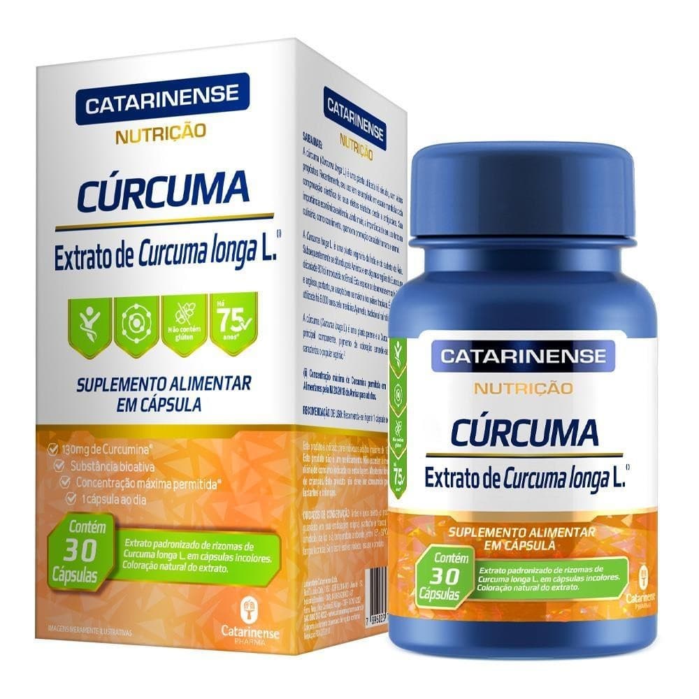 CÚRCUMA NUTRIÇÃO 130MG COM 30 CÁPSULAS