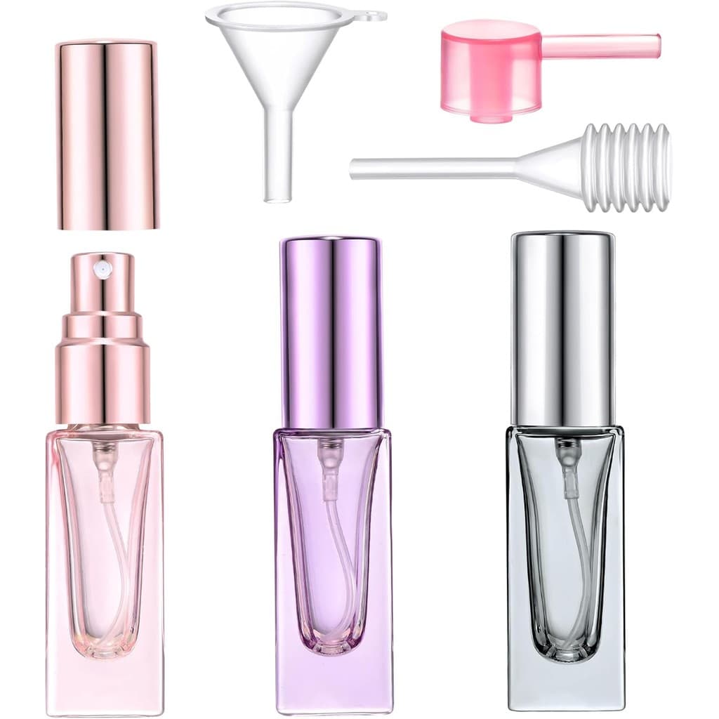3 Pçs 5ML Viagem Perfume Atomizador Recarregável Mini Frascos De Spray Garrafa De Vidro
