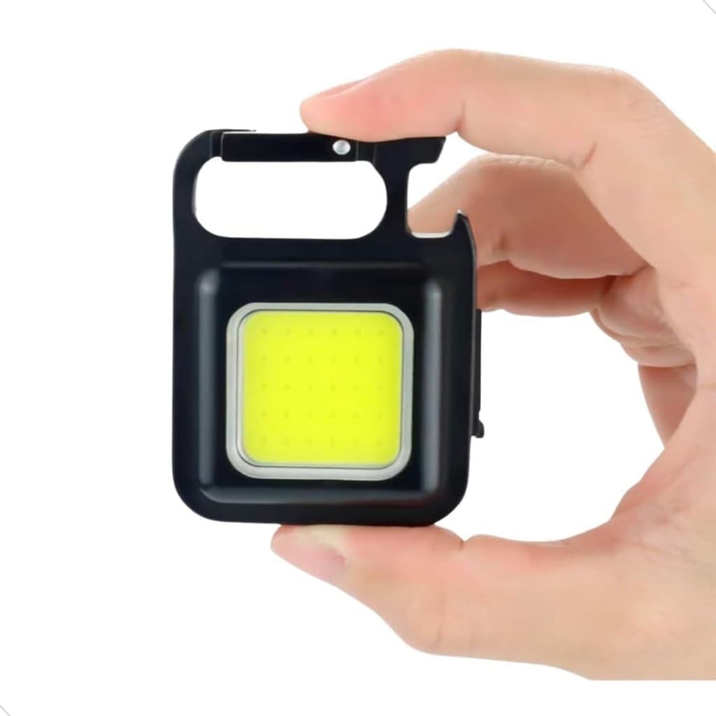 Lanternas Pequenas, Chaveiro Mini Refletor, Recarregável Mosquetão, com Imã e Abridor de Garrafa, Usb, Caça, Pesca, Camp