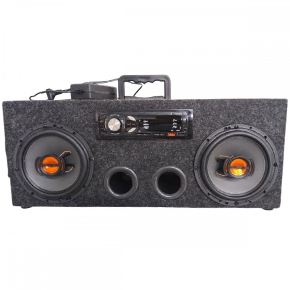 Caixa Horizontal Som Bluetooth Usb Ativa Falante 6 Pol Mp3