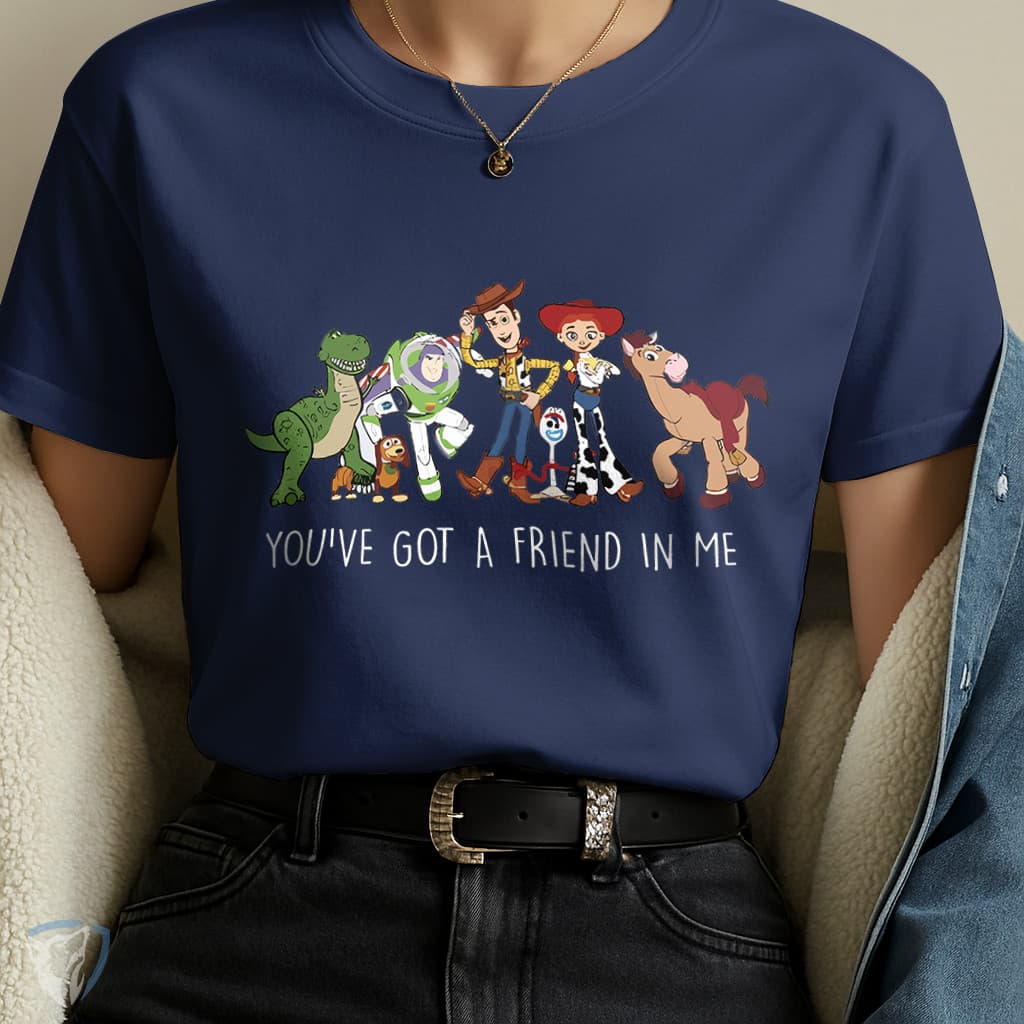 Camiseta Amizade Criativa Toy Story | Arte com Grupo de Personagens Divertidos Premium