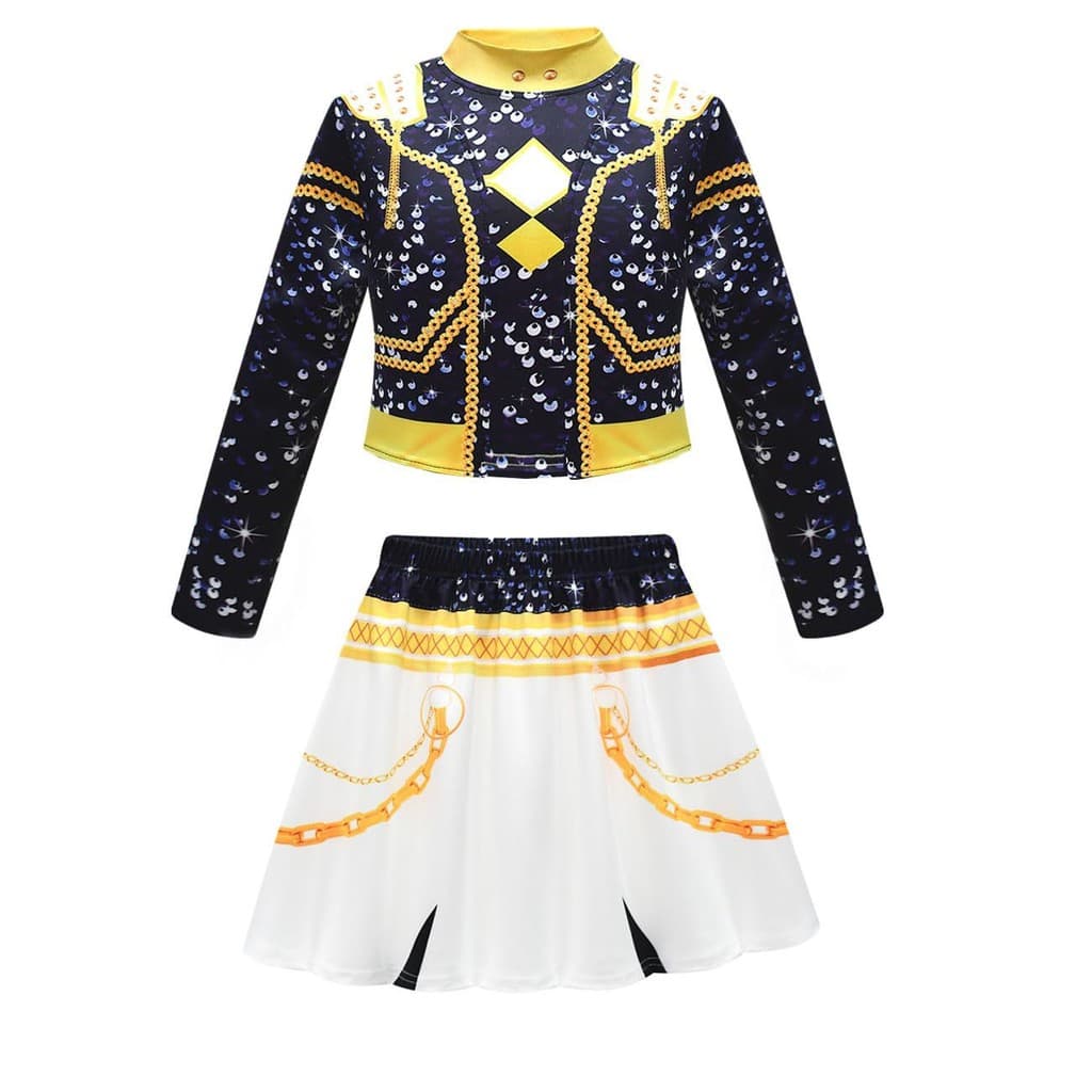 Kids Girls Kpep Demen Hanter Rume Zoiy Mire Cosplay Costume Tops Skirt Set Child Performance Halloween Party