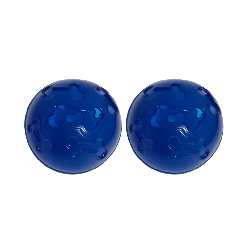Kit 2 Brinquedo Pet Bola Petisco Azul Neon 11cm Interativa