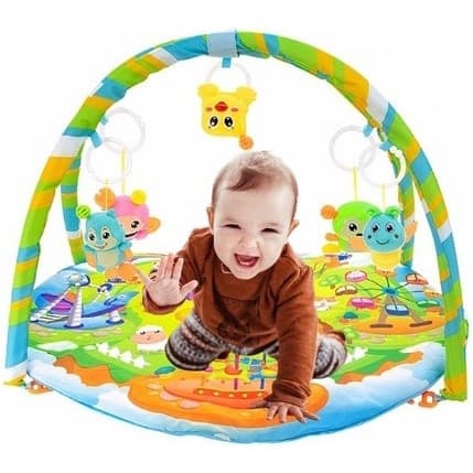 Tapete de Atividades Infantil Bebe com Chocalho Colorido
