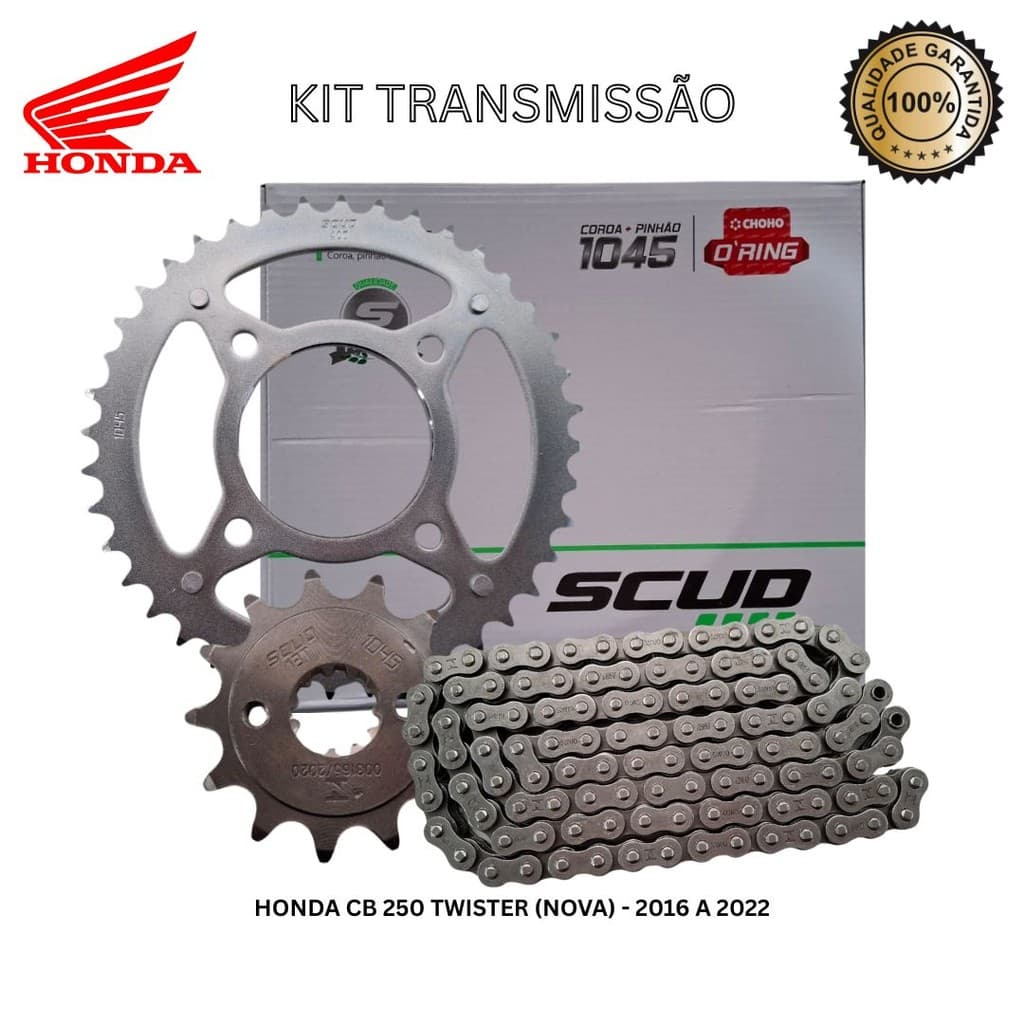 Kit Transmissão Twister 250 Nova 2016 a 2022 Com Retentor - Scud
