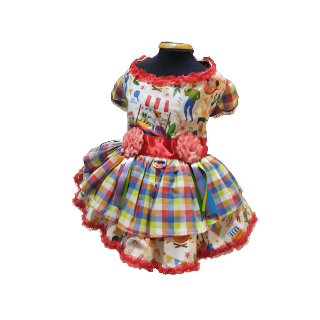 Vestido Pet Festa Junina Para Cães e Gatos Festivo TAM 8