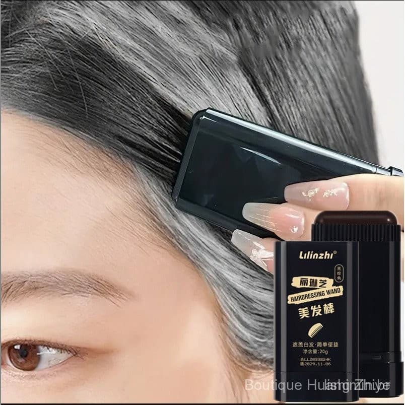 Bastão De Cabelo À Prova D'água E De Suor , Sem Manchas Desbotadas , Cobre Cabelos Grisalhos , Pente Dentado Natural