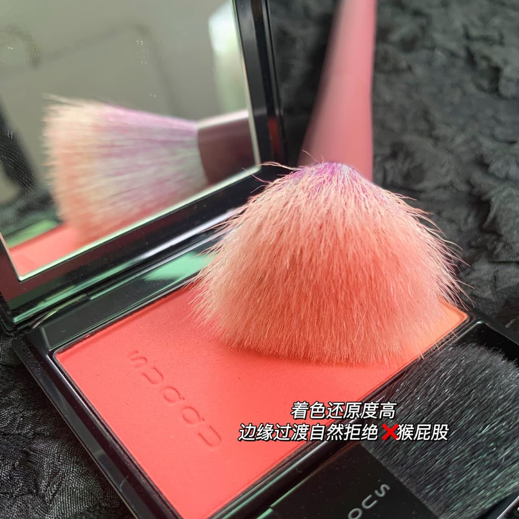 Lã ponto cor Blush escova grande cabeça plana portátil restante pó escova destaque cabelo Animal cabelo macio Cangzhou p
