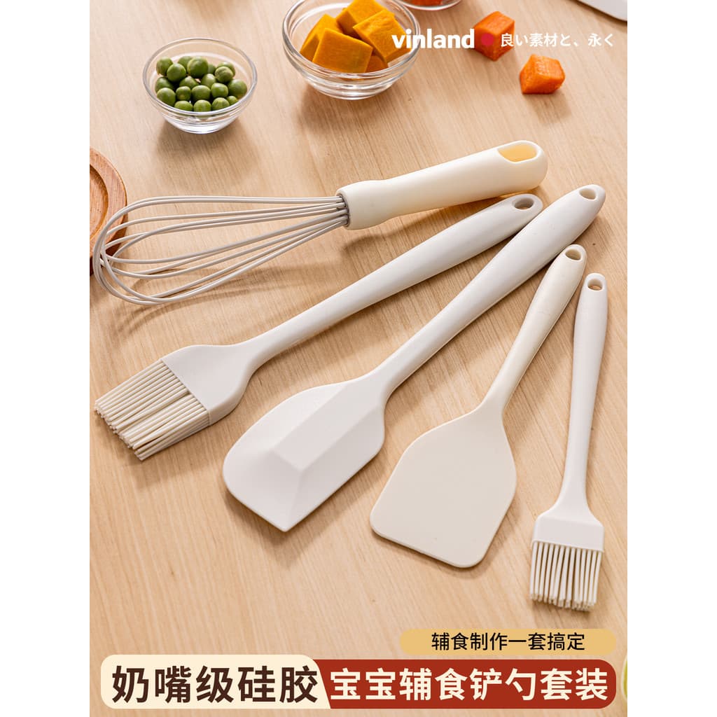 Espátula de Silicone japonesa pequena ferramenta suplementar para alimentos colher de sopa resistente a altas temperatur