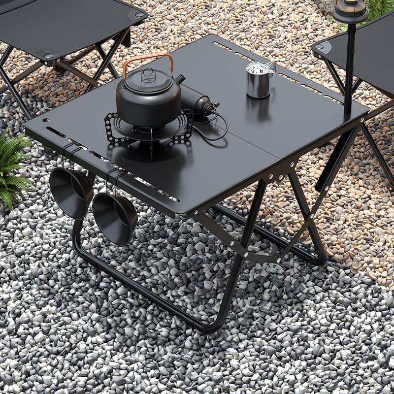 Mesa quadrada dobrável ao ar livre portátil mesa de jantar acampamento ovo rolo mesa acampamento cadeira noite mercado t
