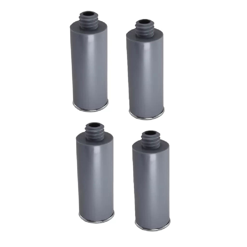 KIT COM 4 PE PARA GABINETE 240MM CINZA COM CROMADO