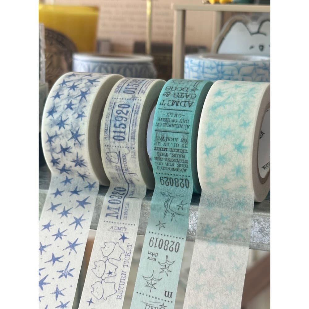 Coreia mewmewbeam lantejoulas piscantes Retro estrela manual decoração fita adesiva rasgável adesivos artesanais