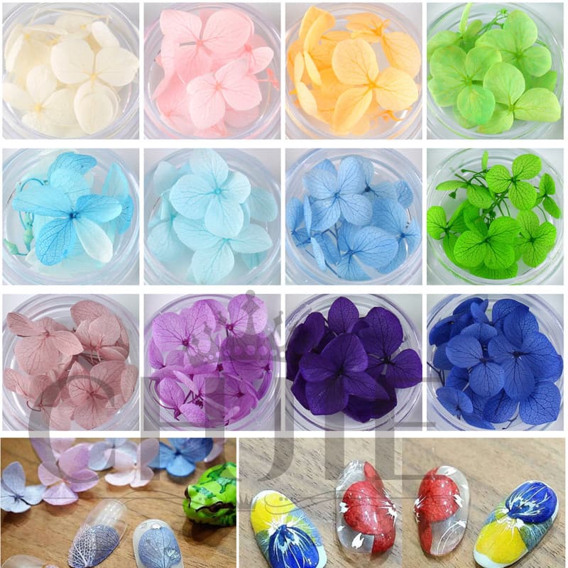 Acessórios de manicure coreia grandes pequenas flores secas flores preservadas cristal fototerapia acessórios para unhas