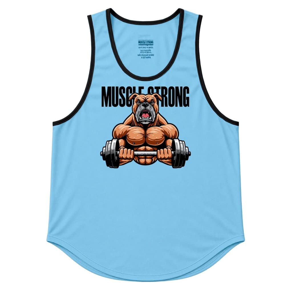 Regata Tradicional Muscle Strong Azul Cachorro Peito