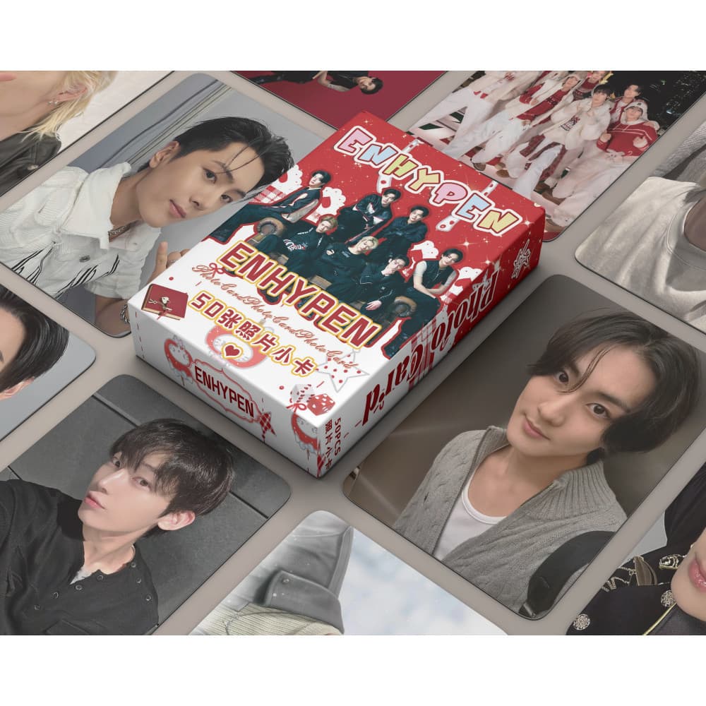 50pcs/box EN-HYPEN Photocards Álbum Cartões Laser Lomo ENHYPEN Coleção Kpop