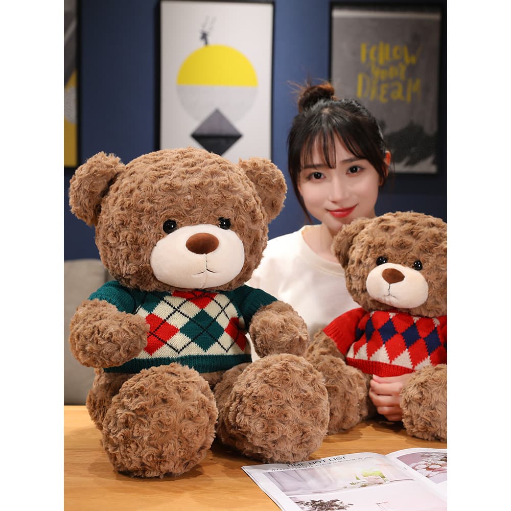 Urso de pelúcia boneca abraço urso menina cama dormir abraço brinquedo de pelúcia urso boneca Ragdoll presente de aniver