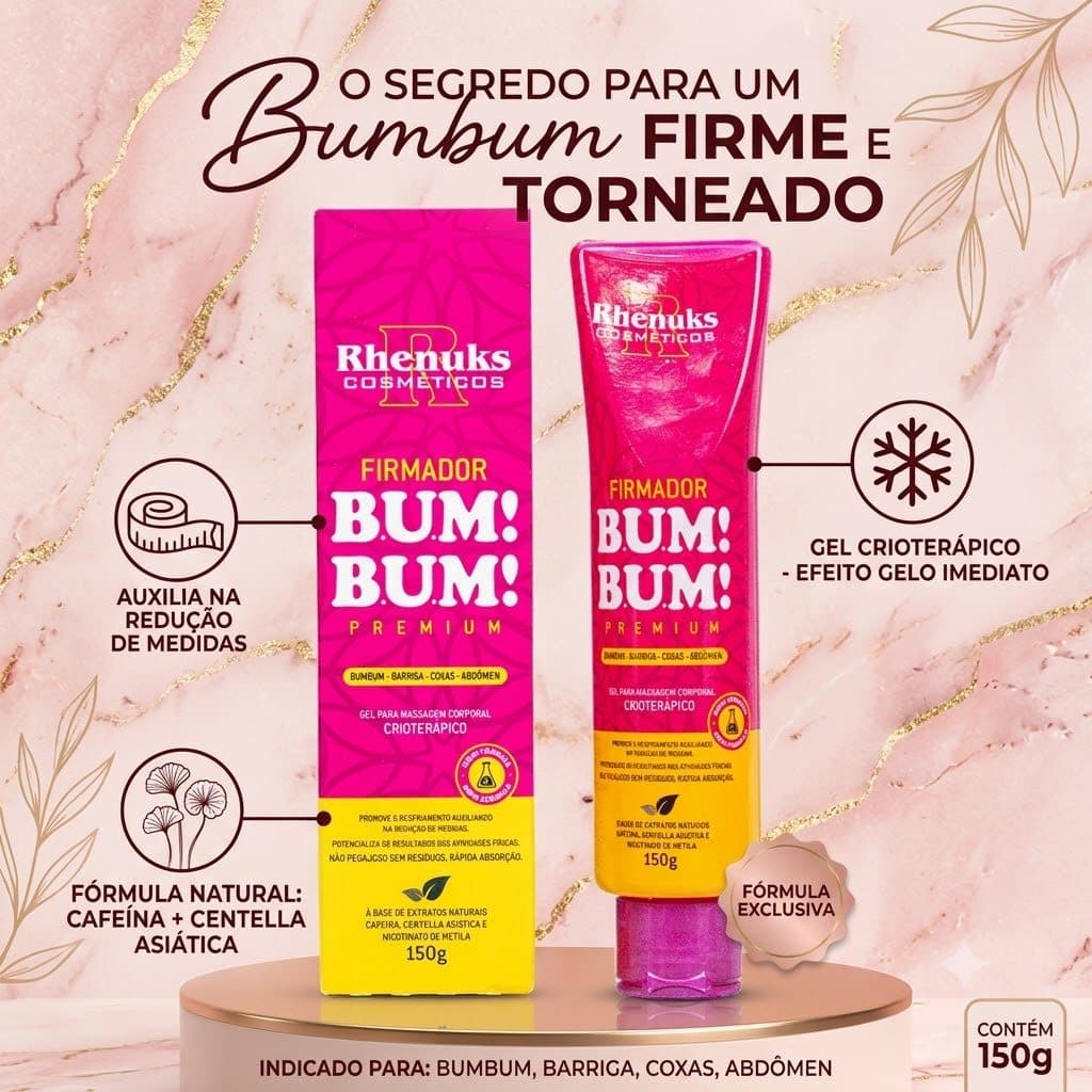 Gel Firmador B.U.M! B.U.M! Premium 150g - Rhenuks Cosmeticos