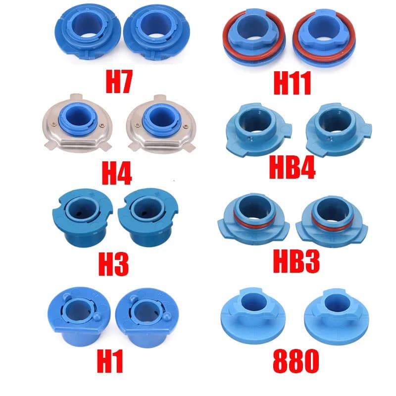 2 peças de Adaptadores de Soquete para Lâmpadas LED de Farol de Carro 880 / 9006-HB4 / 9005-HB3 / H11 / H7 / H4-HB2 / H3